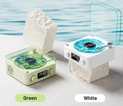 Altavoz tocadiscos retro Bluetooth con luces RGB