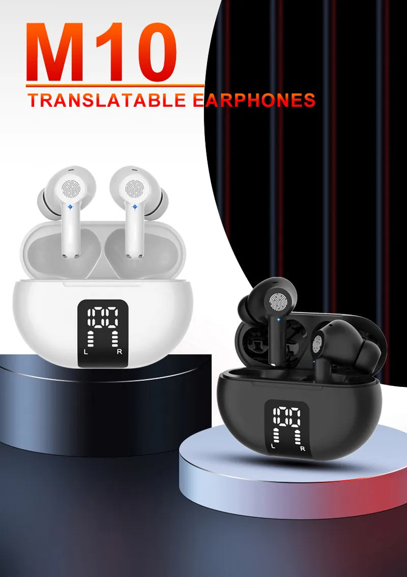 Auriculares inalámbricos Bluetooth TWS M10 de traducción