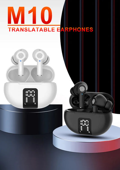 Auriculares inalámbricos Bluetooth TWS M10 de traducción